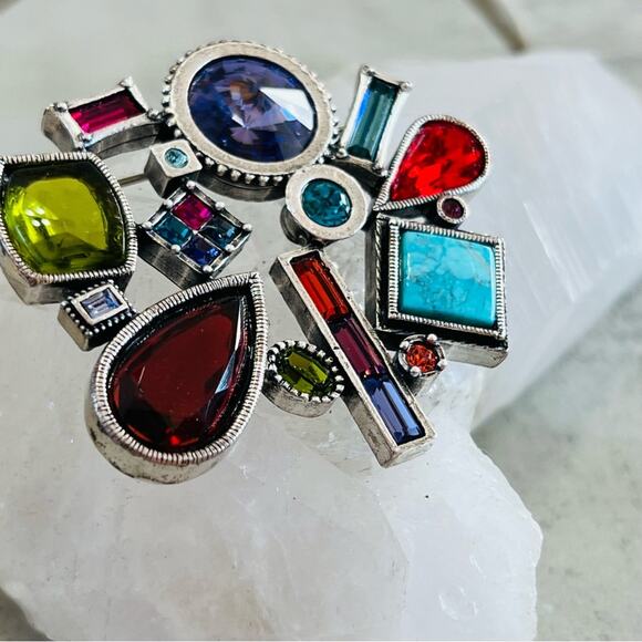 Patricia Locke 2012 Synthesis Crystal Brooch - Picture 3 of 16